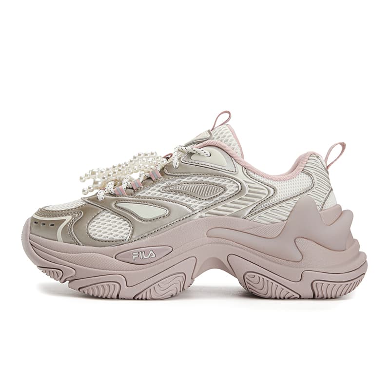 Кроссовки FILA SOFIA Fishbone Shoes Устойчивые к истиранию Дышащие Легкие Увеличивающие Высоту Низкие массивные кроссовки Женские - изображение 1