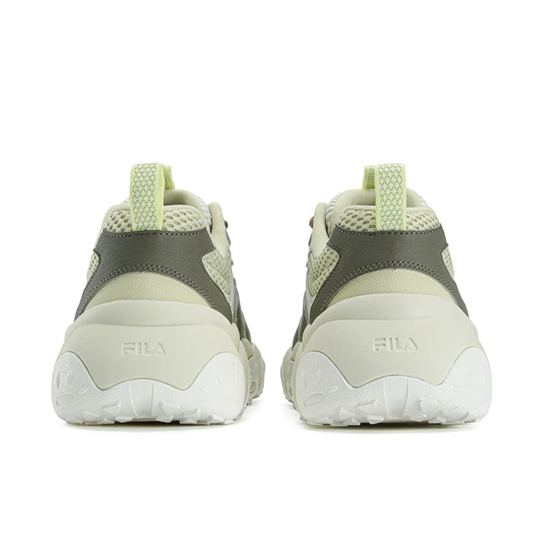 Кроссовки FILA FLUID 7 Износостойкий Легкий Дышащий Низкий Топ Кроссовки Мужские Светло-Серый Желтый Спаржа Белый - изображение 5