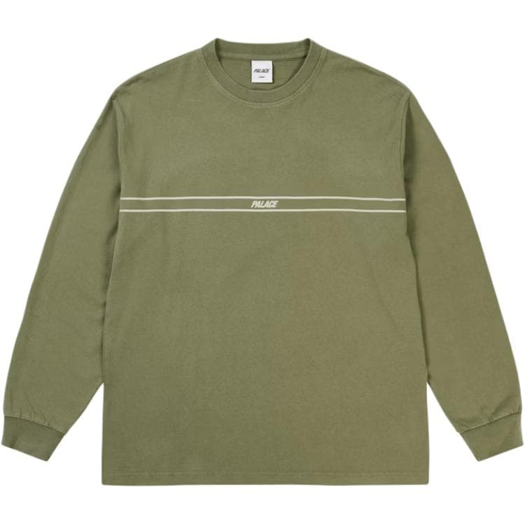Кофта PALACE 2026 SS26 drop3 PIGMENT FONT LONGSLEEVE THE DEEP GREEN LogoT - изображение 1