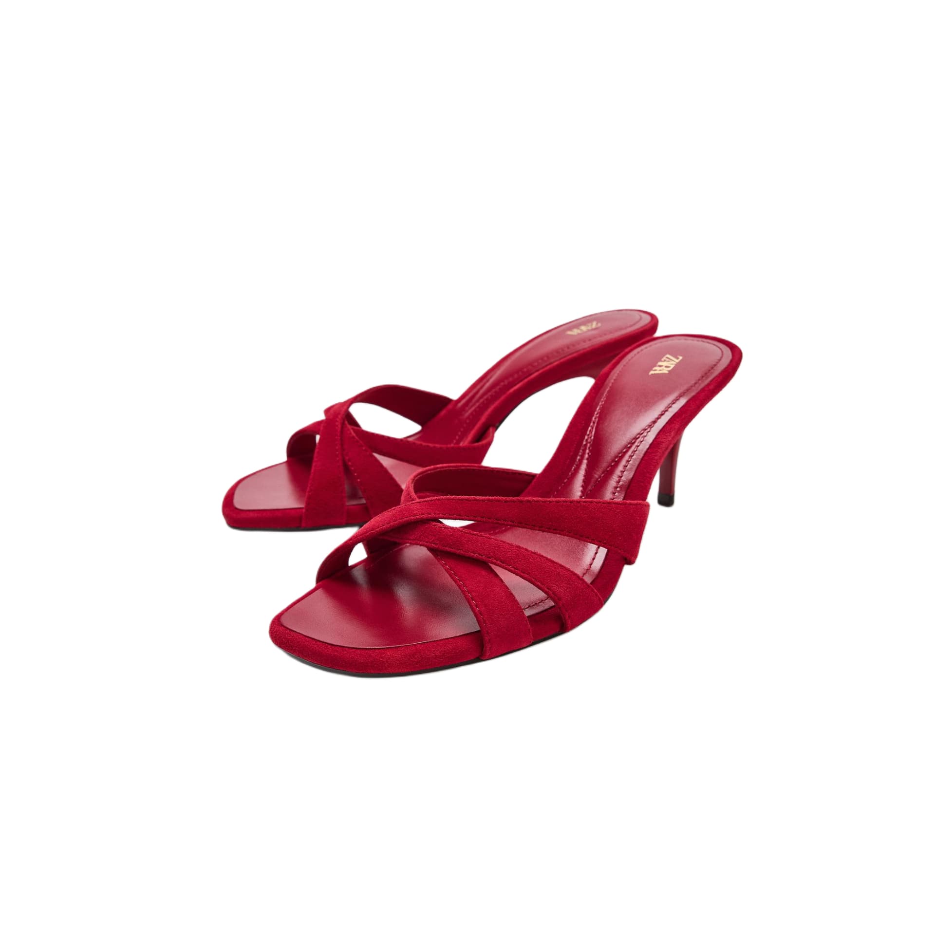 Сандалии ZARA Шлепанцы Red Women's - изображение 2