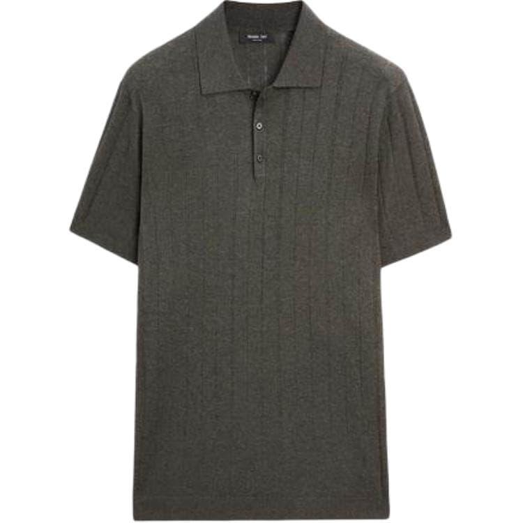 Поло Massimo Dutti Темно-серая мужская поло - изображение 2