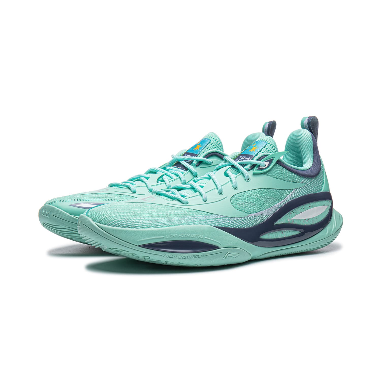 Кроссовки для баскетбола Li NING DLO2 Низкие Баскетбольные Кроссовки Унисекс Селадон Бирюза - изображение 3