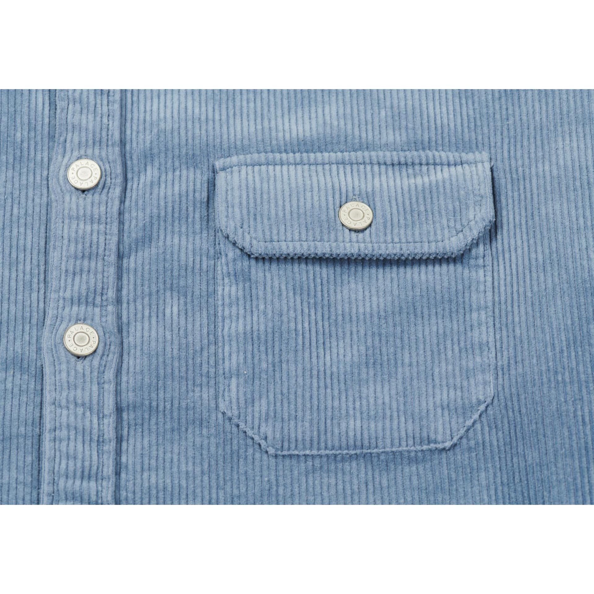 Куртка PALACE Washed Drop Shoulder Cord Shirt Dusty Blue FW21 - изображение 5