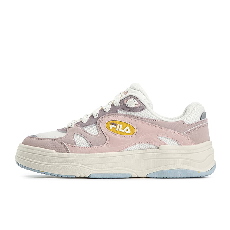 Кроссовки FILA vibe Устойчивая к истиранию Легкая Дышащая Низкий Топ Скейтборд Обувь Женская Молочно-белый Олень Розовый - изображение 1