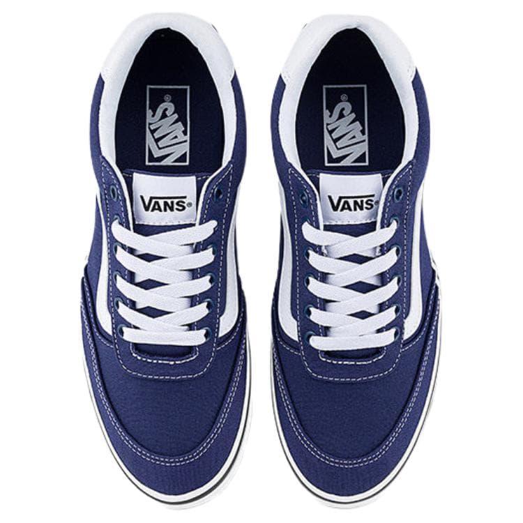 Кроссовки Vans Brooklyn LS противоскользящая устойчивая к истиранию низкий верх скейтборд обувь мужская синий белый - изображение 3