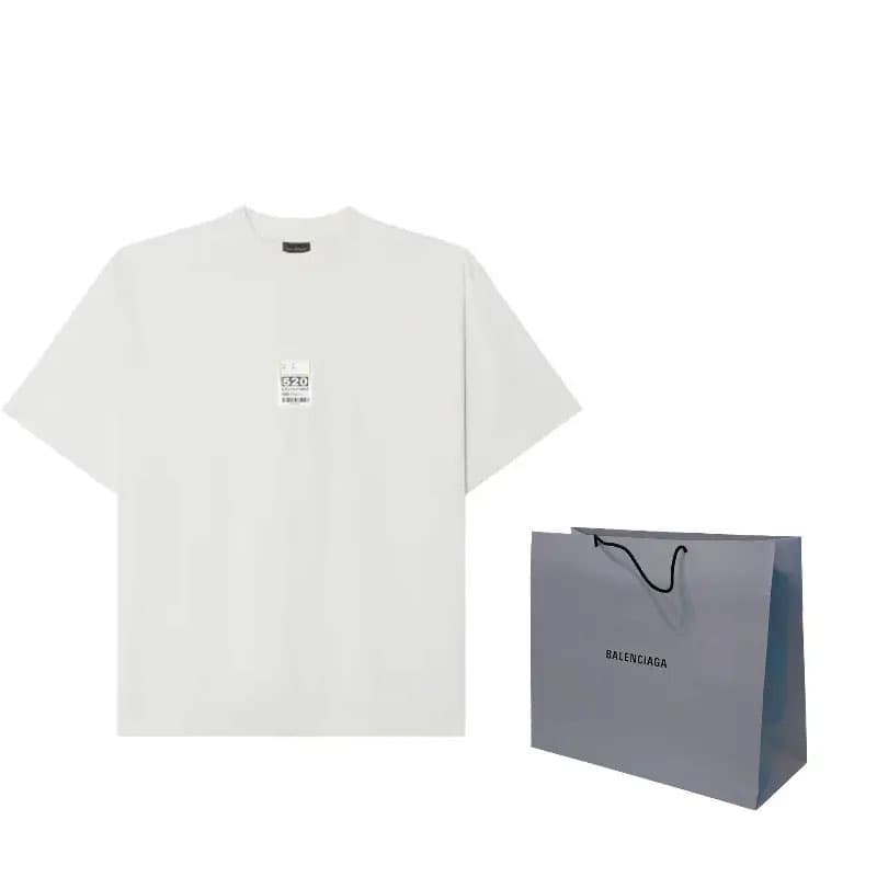 Футболка Balenciaga SS25 Футболка Средний Размер Крой Мужская Белая - изображение 3