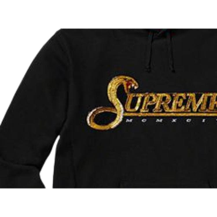 Кофта Supreme Sequin Viper Hooded Sweatshirt - изображение 3