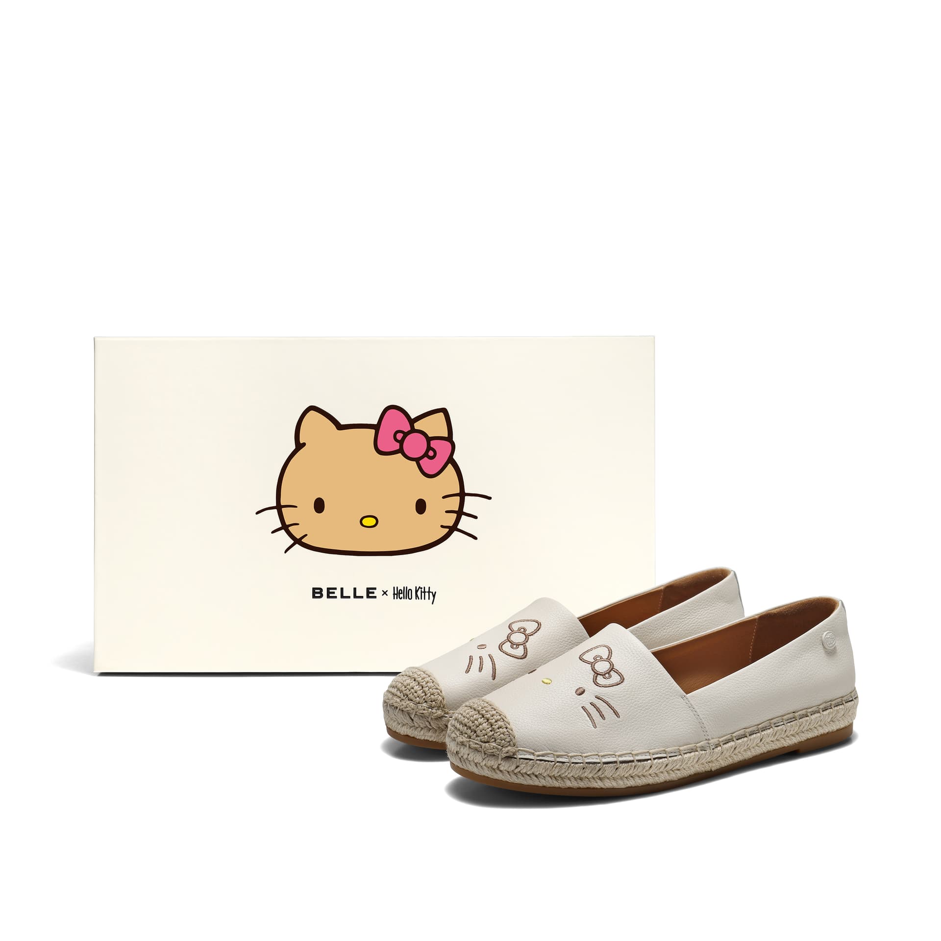 Тапочки BELLE x Hello Kitty Повседневная обувь из коровьей кожи для женщин - изображение 2