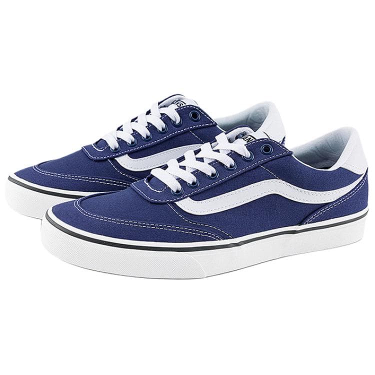Кроссовки Vans Brooklyn LS противоскользящая устойчивая к истиранию низкий верх скейтборд обувь мужская синий белый - изображение 2