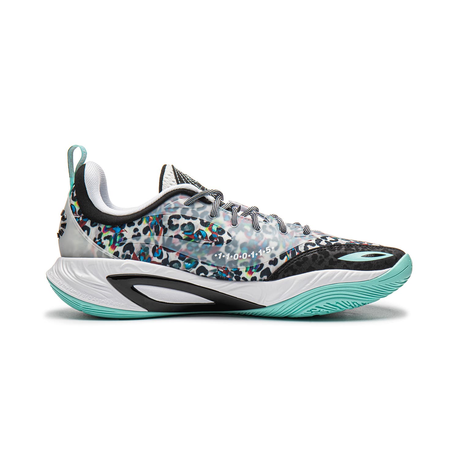 Кроссовки для баскетбола Li NING DLO2 Низкие Баскетбольные Кроссовки Унисекс Белый Черный - изображение 2