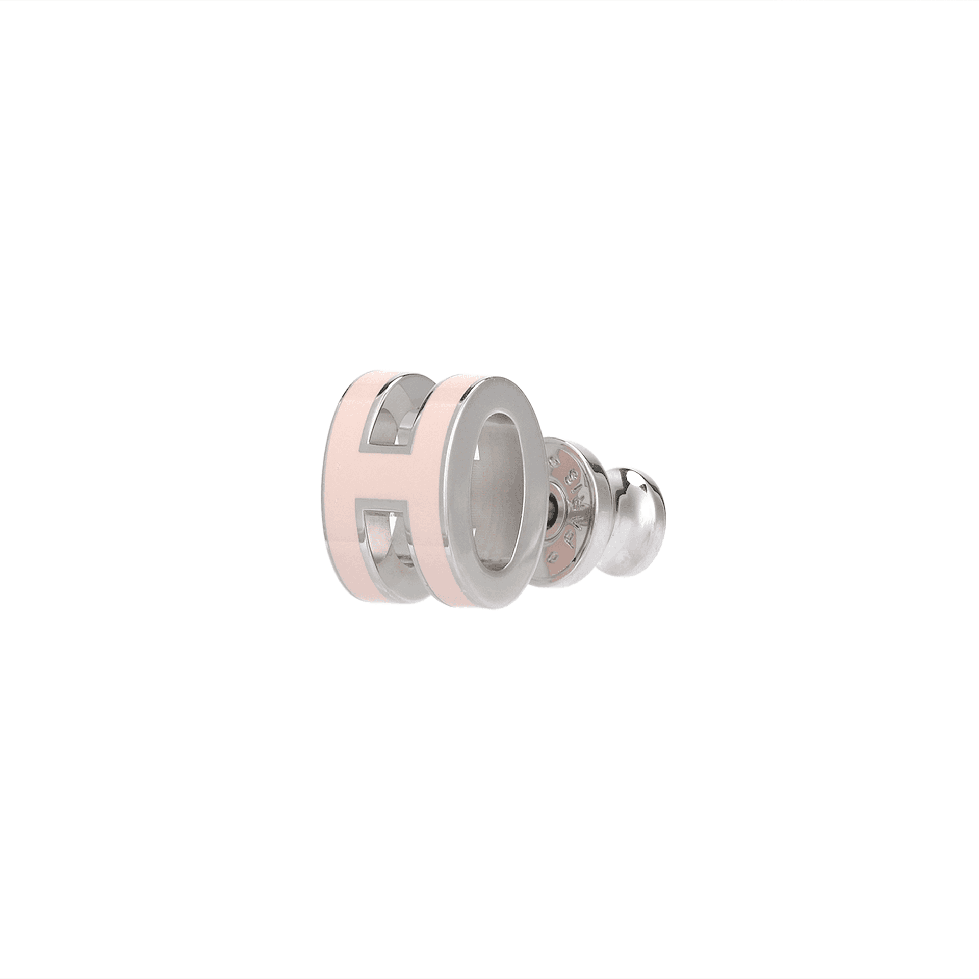 Серьги Hermes Mini Pop H Earrings Candy Pink Silver - изображение 3