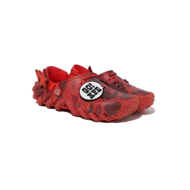 Сабо A BATHING APE X Crocs Echo M1 ЭВА Сабо Резиновые Мужские Красные - изображение 6