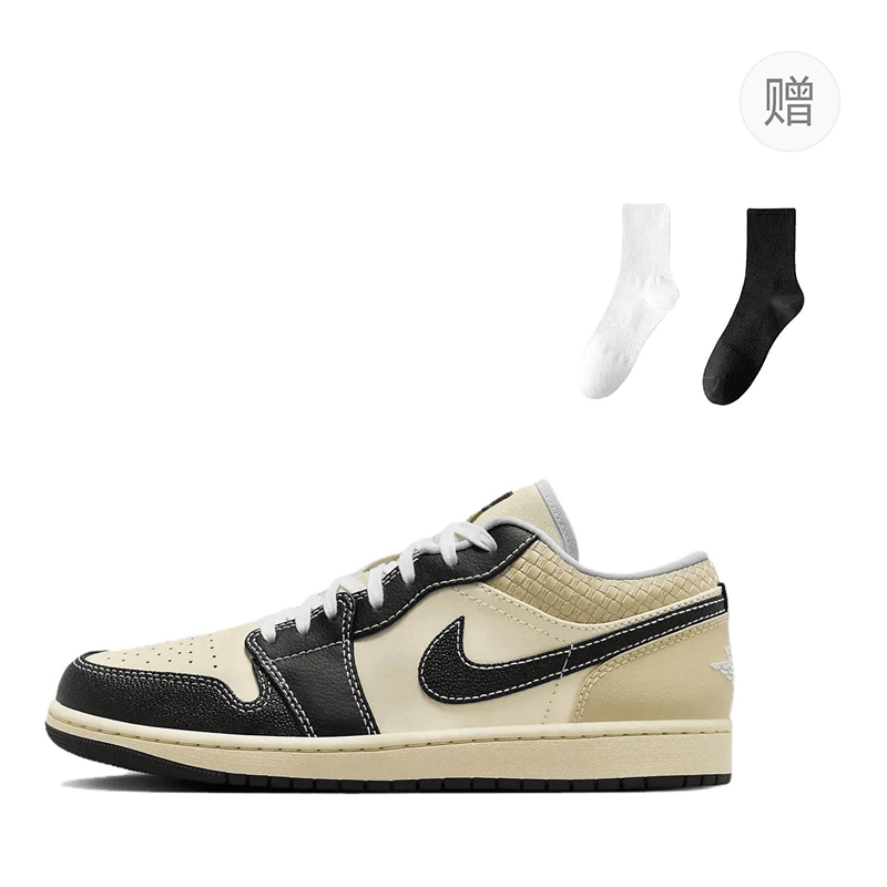 Ретро баскетбольные кроссовки Jordan Air Jordan 1 Low SE "Coconut Milk/Black" - изображение 7