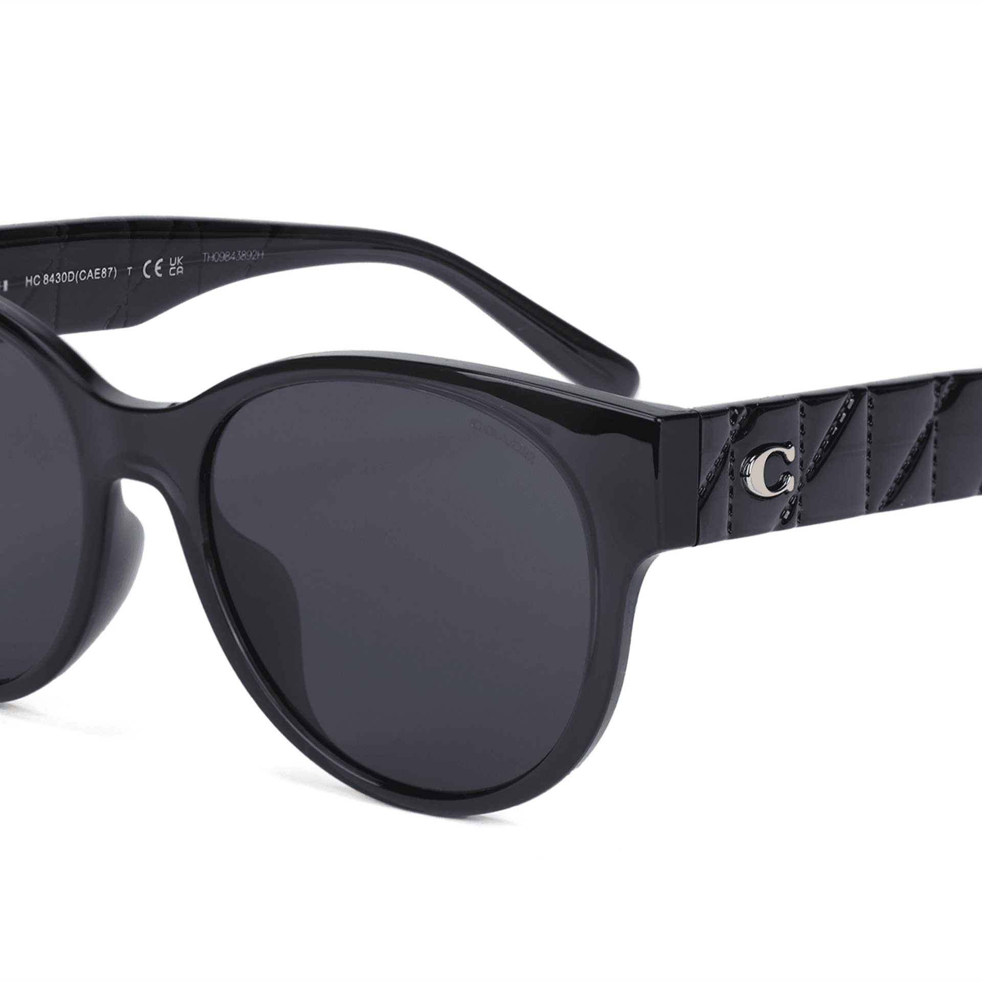 Солнцезащитные очки COACH OVAL SUNGLASSES Женские Черный - изображение 4