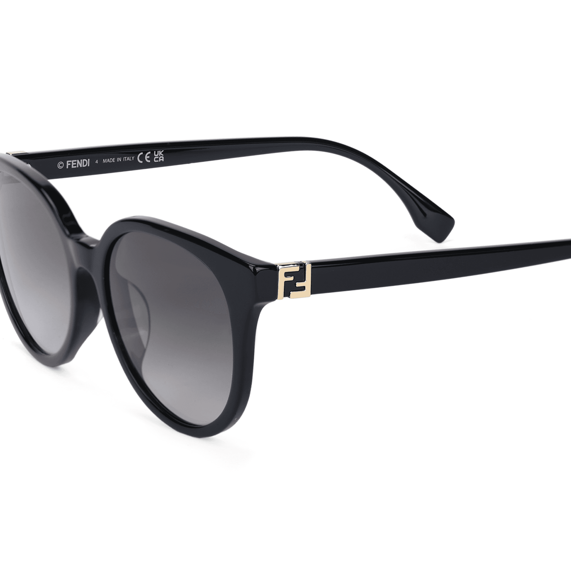 Солнцезащитные очки FENDI Круглые Солнцезащитные Очки Женские Черные - изображение 4