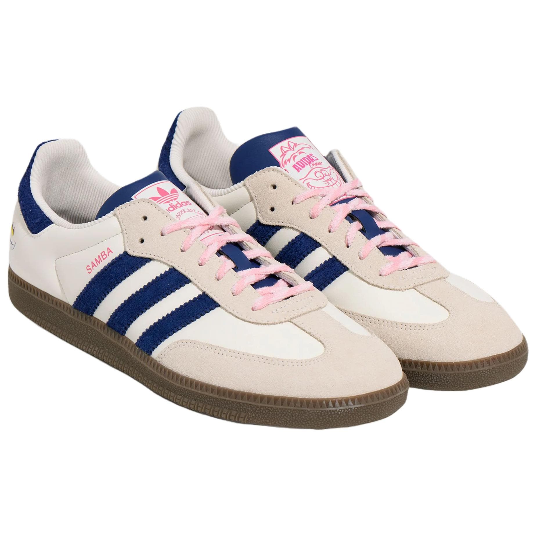 Кроссовки Adidas Originals x Disney Samba OG Army Trainers (GAT) Унисекс Розовый Белый - изображение 3