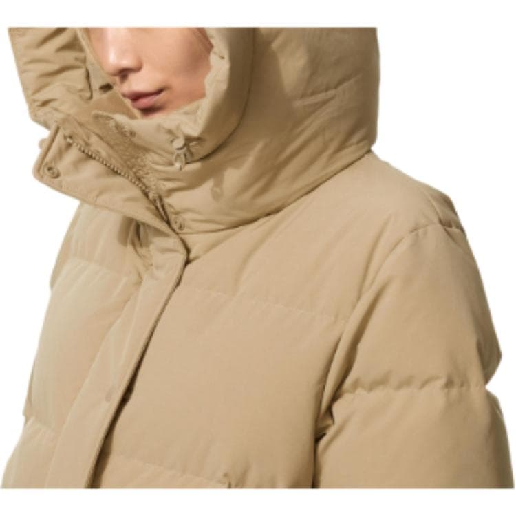 Пуховик UNIQLO Темный бежевый женский пуховик - изображение 2