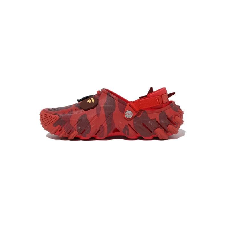Сабо A BATHING APE X Crocs Echo M1 ЭВА Сабо Резиновые Мужские Красные - изображение 3