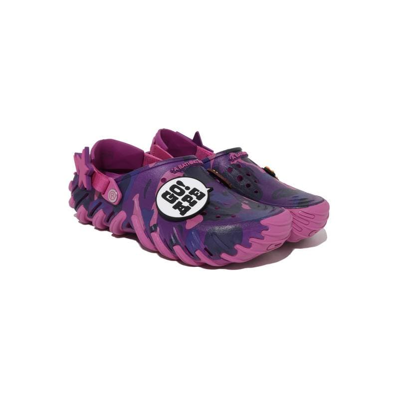 Сабо A BATHING APE X Crocs Echo M1 ЭВА Сабо Резиновые Мужские Фиолетовые - изображение 3