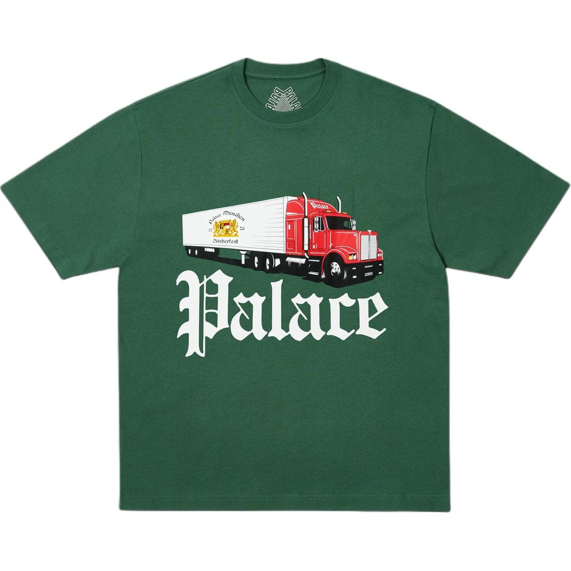Футболка PALACE SS26 TRUCK Off T Рубашка RACEY Зеленая T Рубашка Унисекс - изображение 1