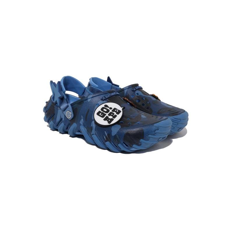 Сабо A BATHING APE X Crocs Echo M1 ЭВА Сабо Резиновые Мужские Синие - изображение 3