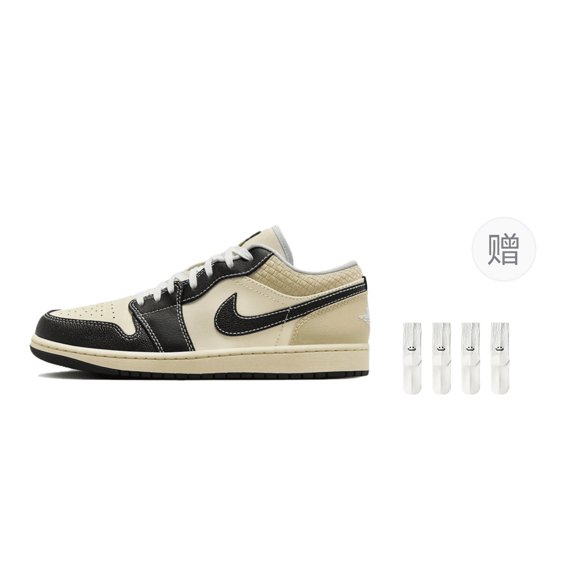 Ретро баскетбольные кроссовки Jordan Air Jordan 1 Low SE "Coconut Milk/Black" - изображение 9