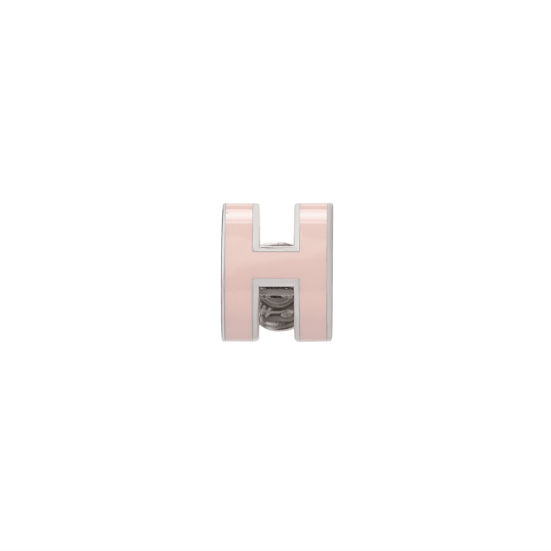 Серьги Hermes Mini Pop H Earrings Candy Pink Silver - изображение 2