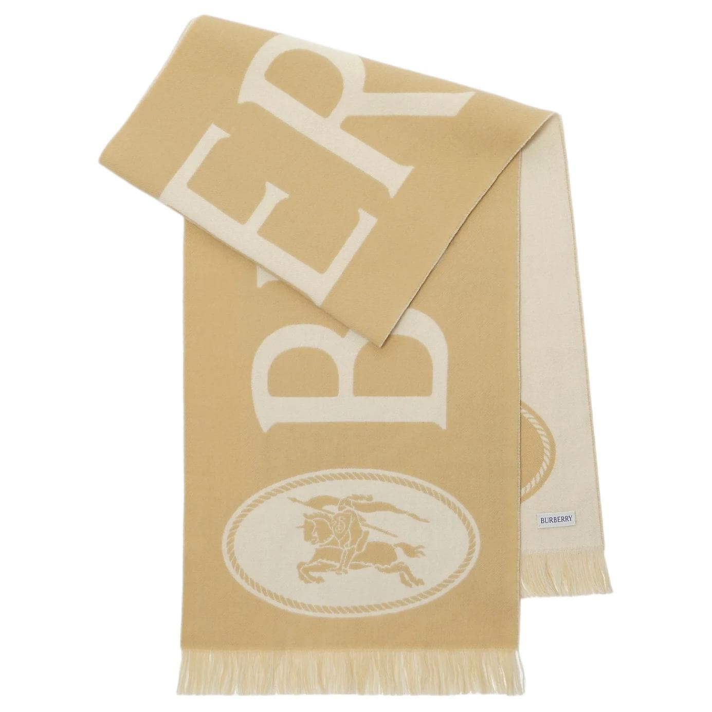 Шарф Burberry Wool Knit Платки Женские Песочно-бежевый - изображение 1