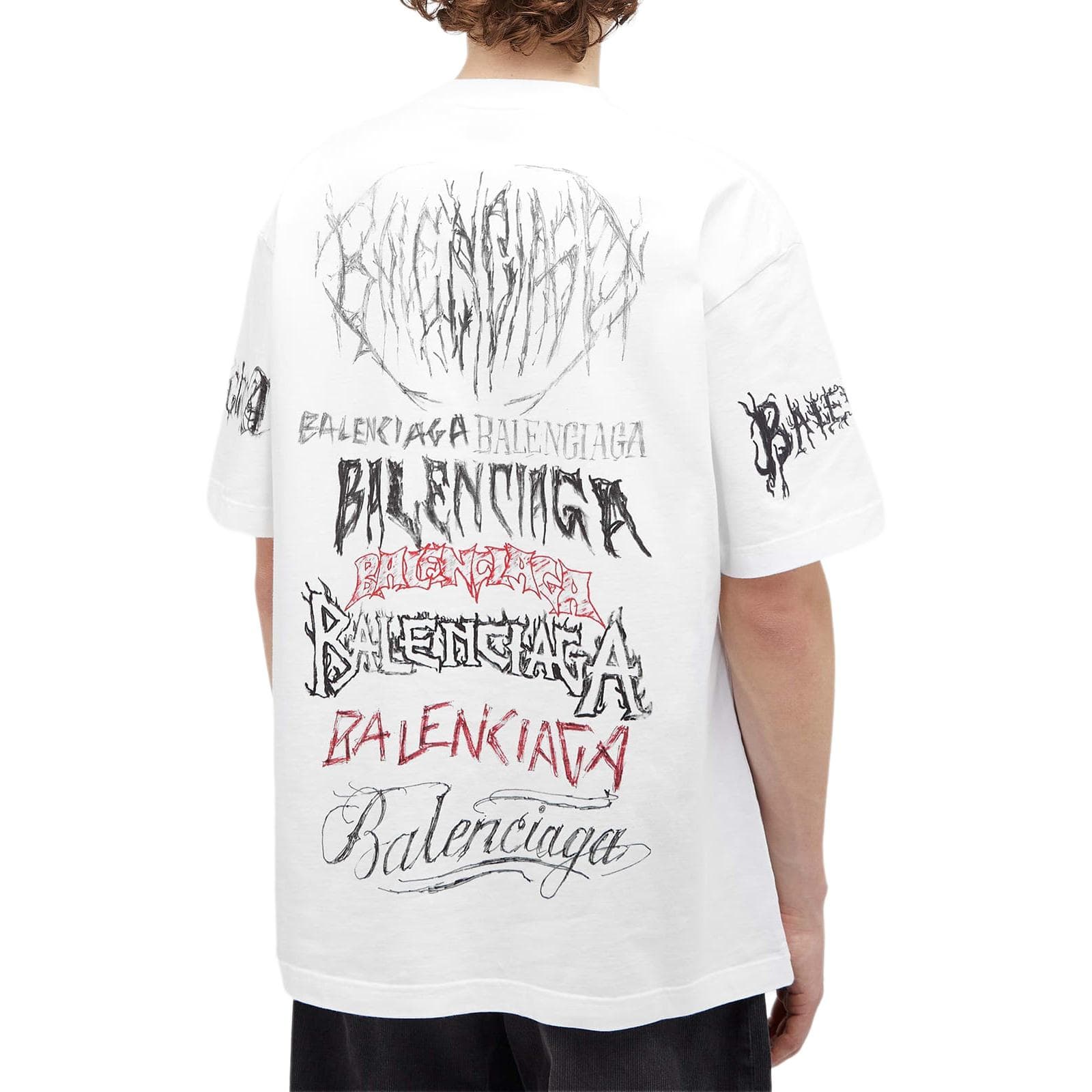 Футболка Balenciaga Logo Print T-Shirt White - изображение 6