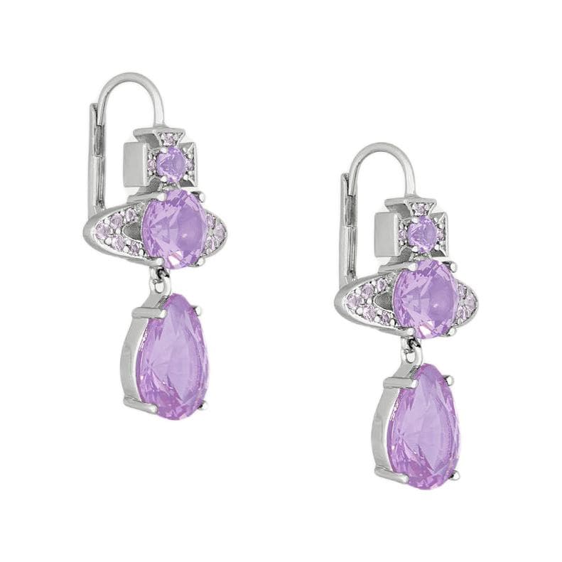 Серьги Серьги-гвоздики Vivienne Westwood Женские Серебряные Лавандовые - изображение 2
