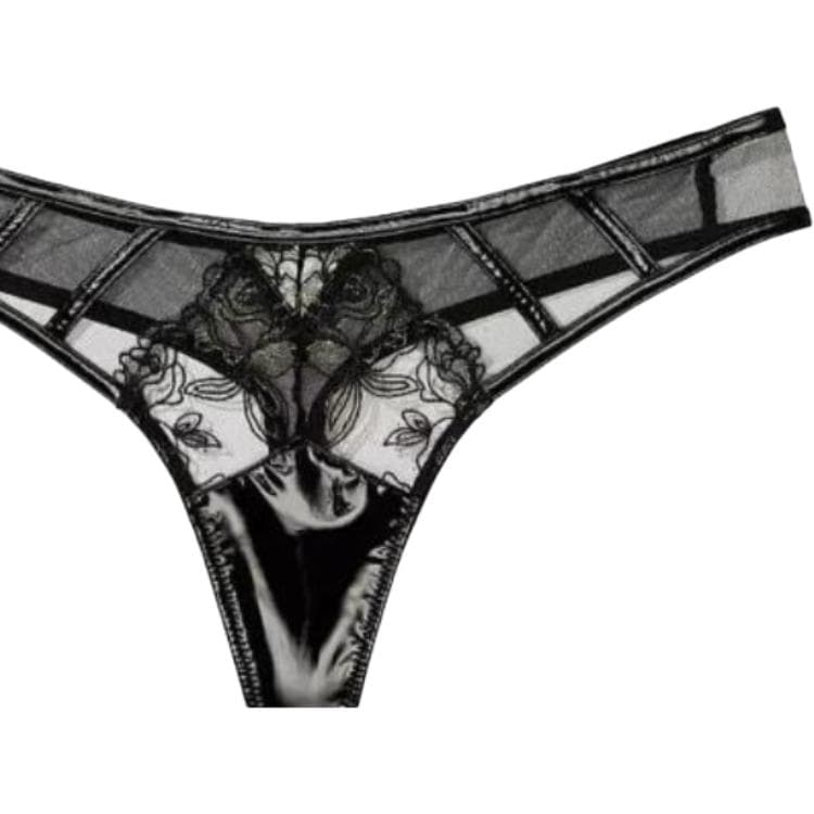 Трусы Victoria's Secret Комплект нижнего белья "Magical Цветочный" Женский Черный - изображение 3