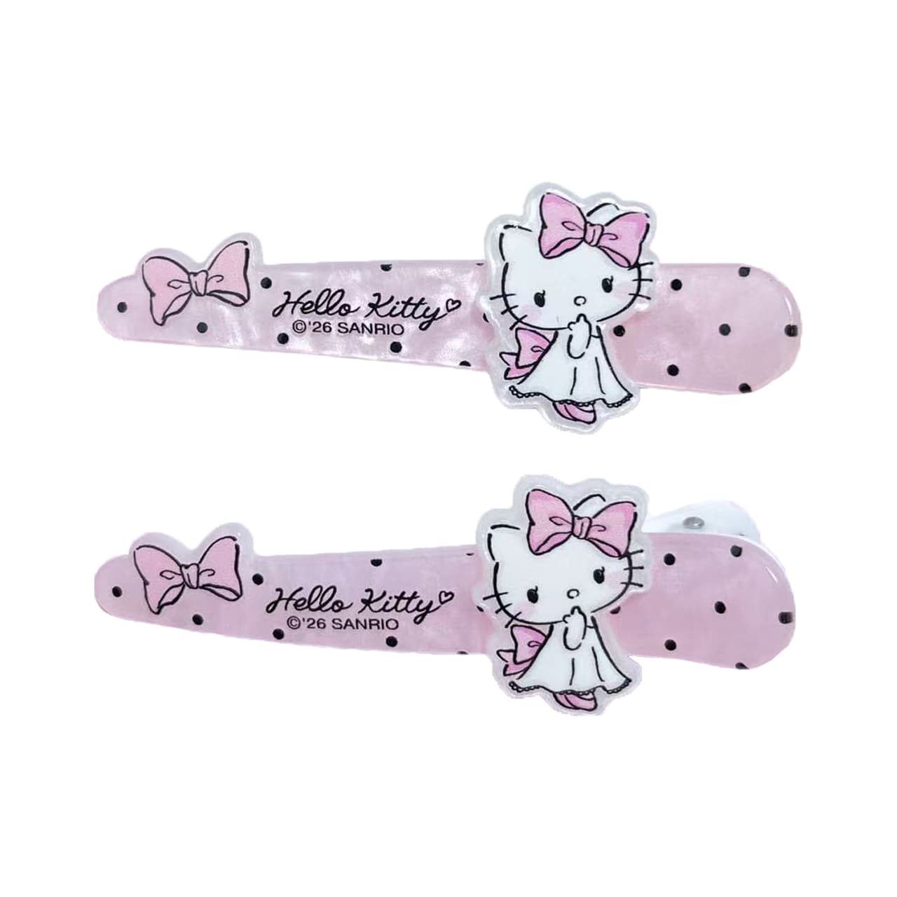 Заколка Sanrio Hello Kitty Розовый цвет сакуры Женские заколки для волос Акрил - изображение 1