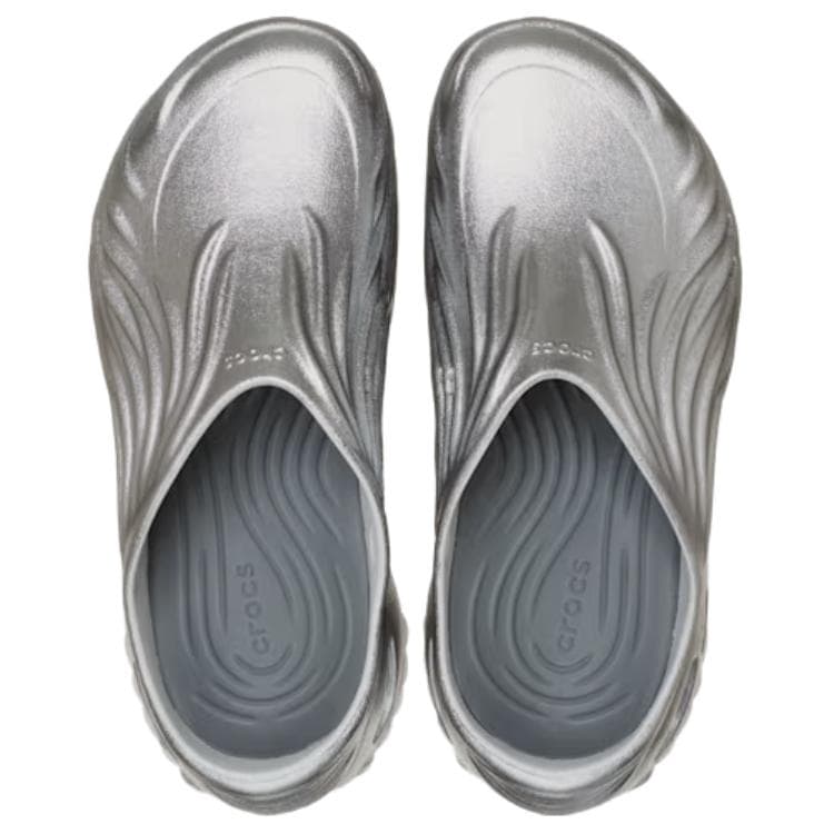 Сандалии Crocs Echo Без специальных функций Сабо из резины Унисекс Серебряный - изображение 3
