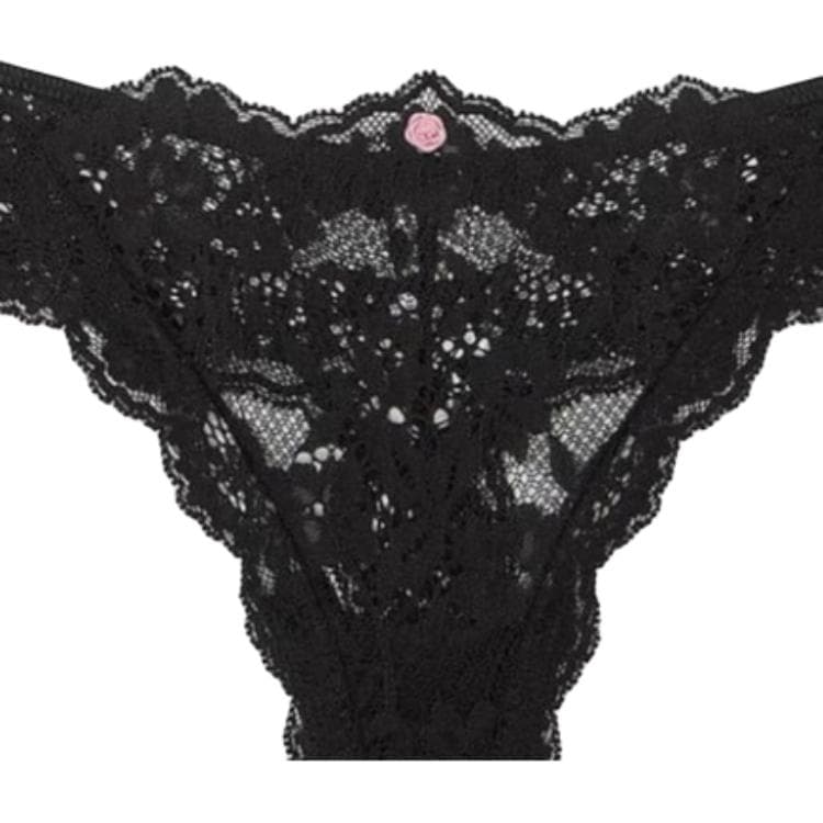 Трусы VICTORIA'S SECRET Dream Angels Кружевные Стринги Черные Стринги Женские 1 Упаковка Черный - изображение 2