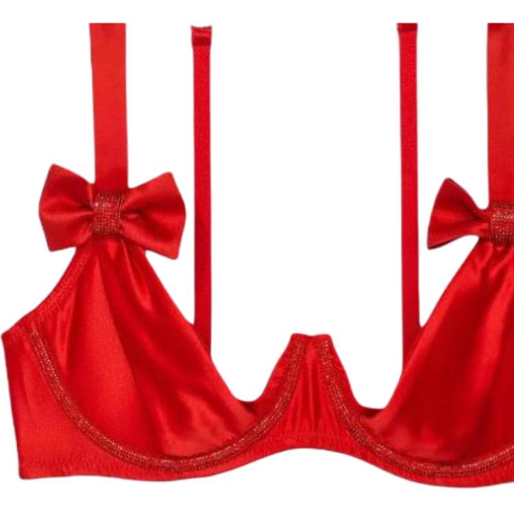 Трусы Victoria's Secret Комплект нижнего белья "Magical Цветочный" Женский Красный - изображение 3