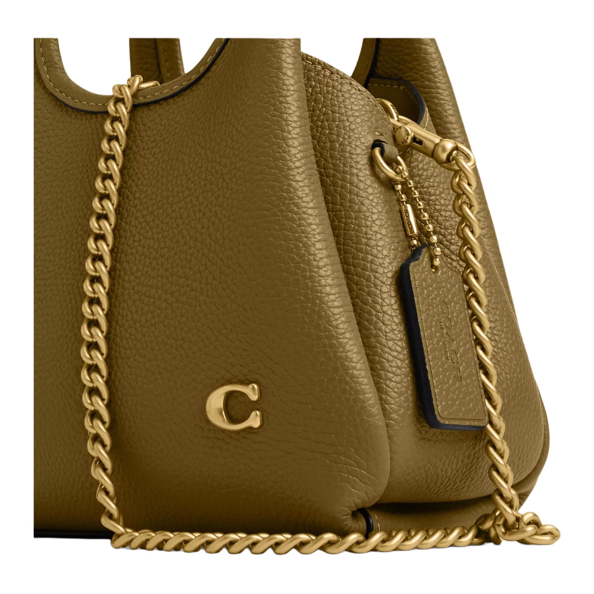 Сумка COACH LANA Коровья кожа Сумка Маленькая Женская Светло-оливково-зеленая - изображение 7