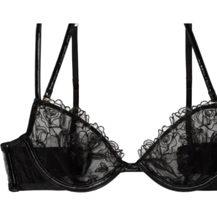 Трусы Victoria's Secret Комплект нижнего белья "Magical Цветочный" Женский Черный - изображение 2