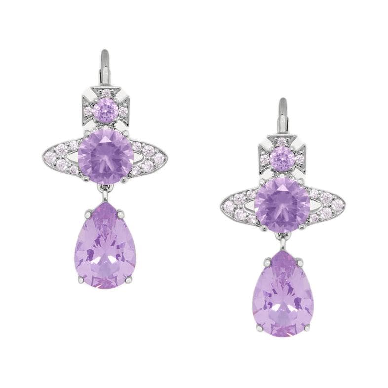 Серьги Серьги-гвоздики Vivienne Westwood Женские Серебряные Лавандовые - изображение 3