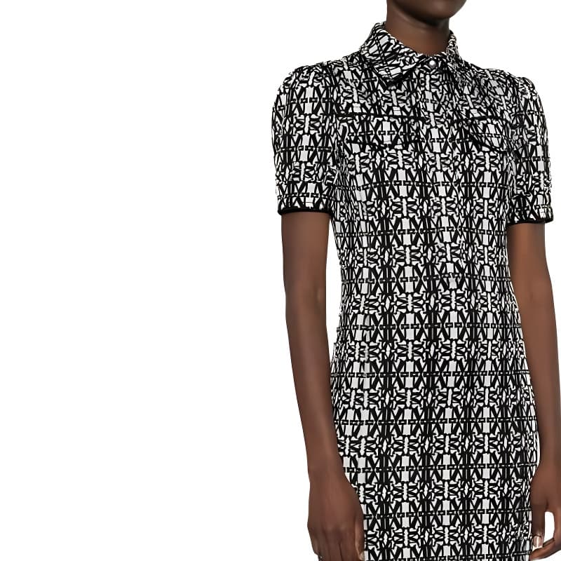 Платье MaxMara Короткое платье с короткими рукавами женское черное - изображение 5