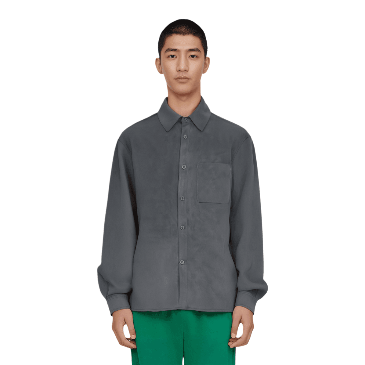 Куртка ZARA Lightweight Suede Jacket Gray - изображение 3