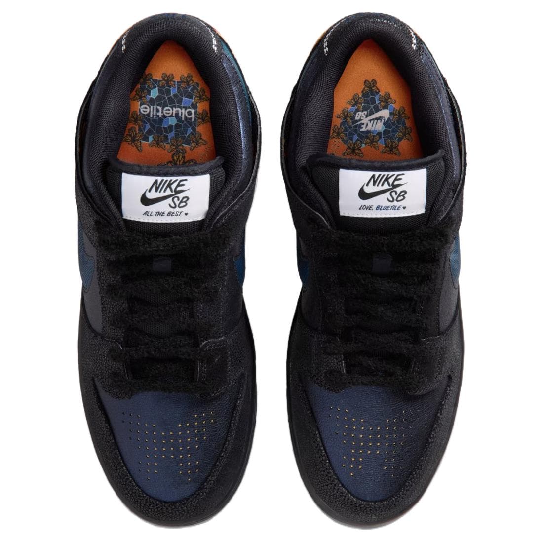 Кроссовки Nike X Bluetile Dunk SB Low Топ Скейтборд Обувь Мужская Черная Синяя - изображение 4