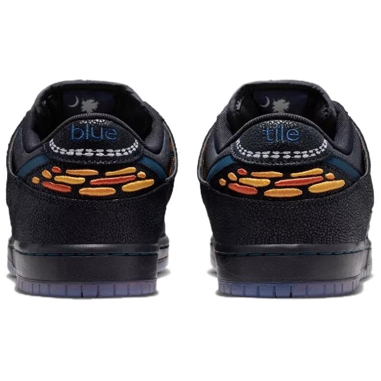 Кроссовки Nike X Bluetile Dunk SB Low Топ Скейтборд Обувь Мужская Черная Синяя - изображение 5