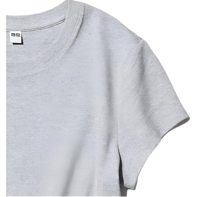 Футболка UNIQLO Серые Женские Футболки - изображение 3