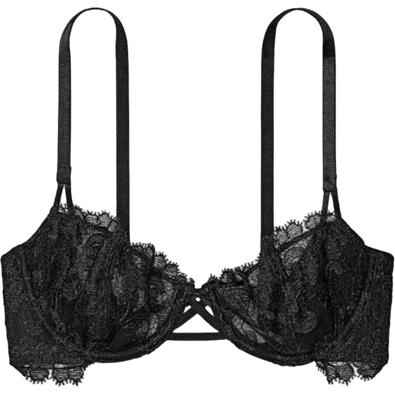 Трусы Victoria's Secret Комплект нижнего белья "Magical Цветочный" Женский Черный - изображение 2