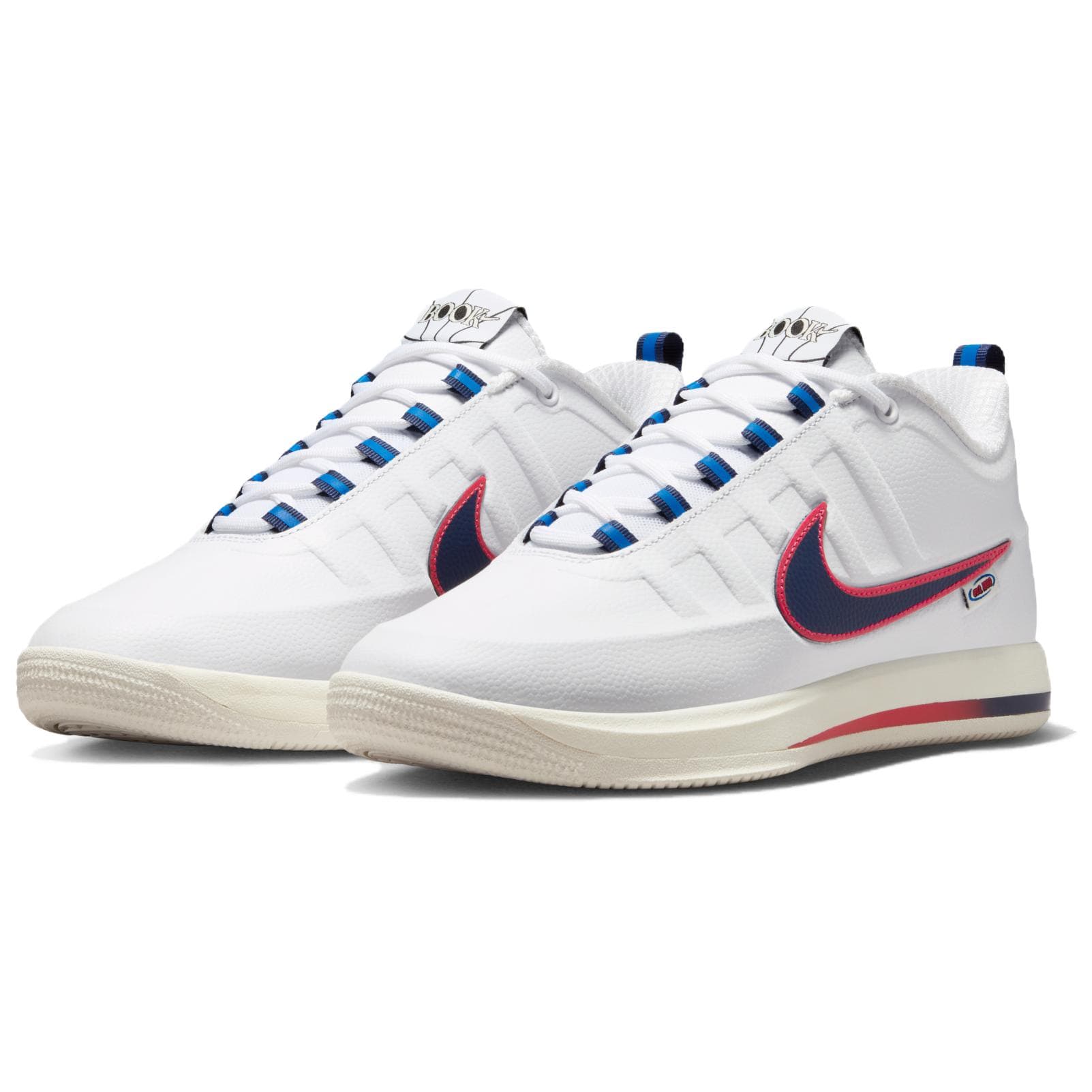 Кроссовки для баскетбола Nike Book 2 Отскок Сцепление Баскетбольные кроссовки Мужской Белый Красный - изображение 3