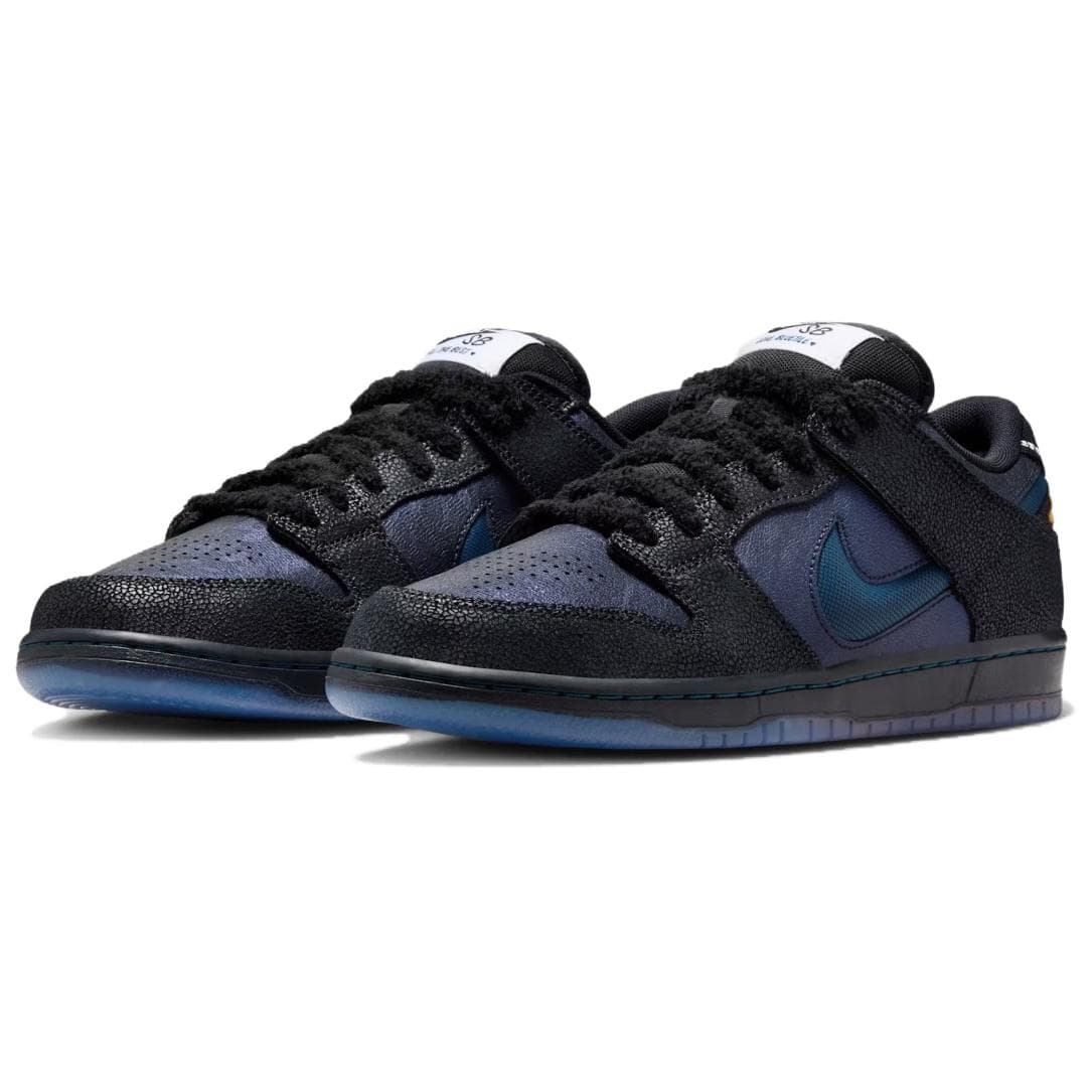 Кроссовки Nike X Bluetile Dunk SB Low Топ Скейтборд Обувь Мужская Черная Синяя - изображение 3