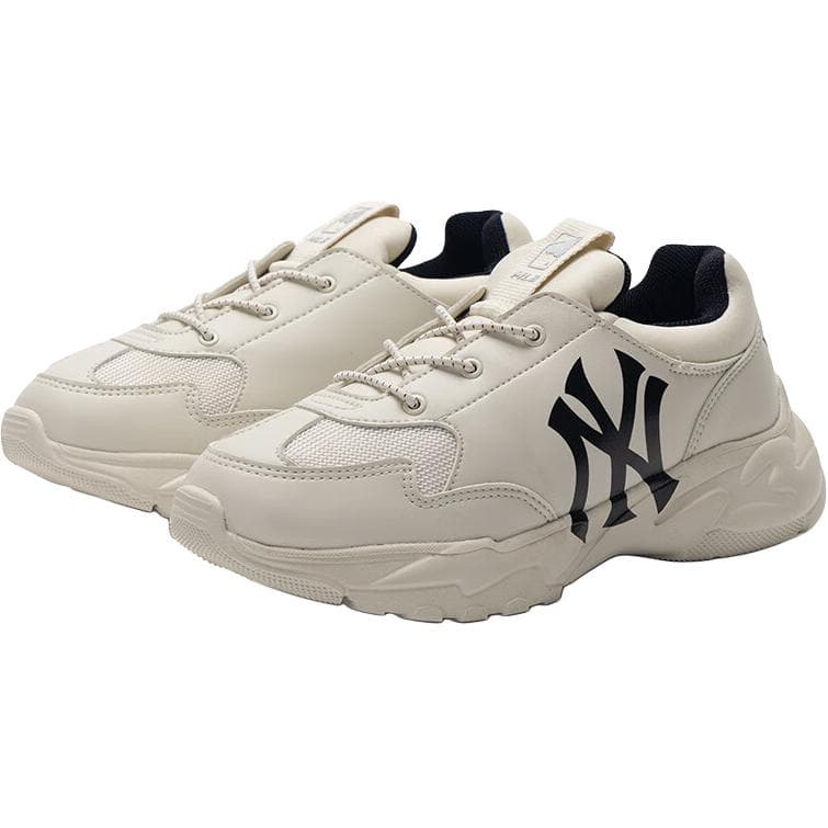 Кроссовки MLB Chunky Аbrasion Resistant Дышащий Низкий Верх Повседневная Обувь Бежевый Детский - изображение 3