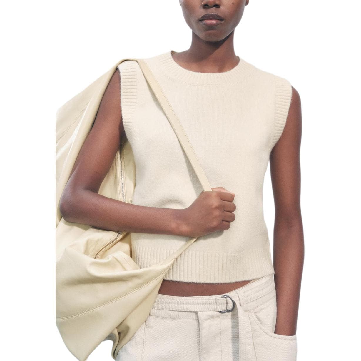 ZARA Белые Женские Жилеты - изображение 4