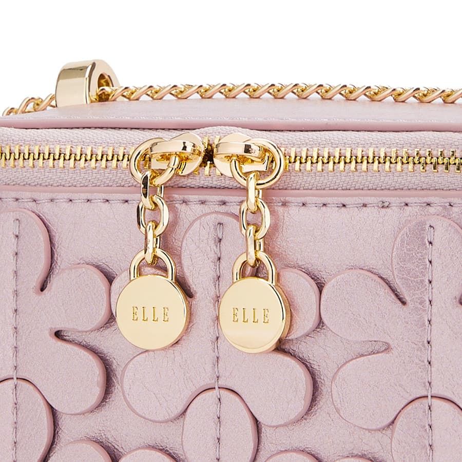 Сумка через плечо ELLE Коровья кожа с синтетической кожей сумка через плечо стандартная женская Аврора Розовый Белый цвет "Танец облаков" - изображение 4