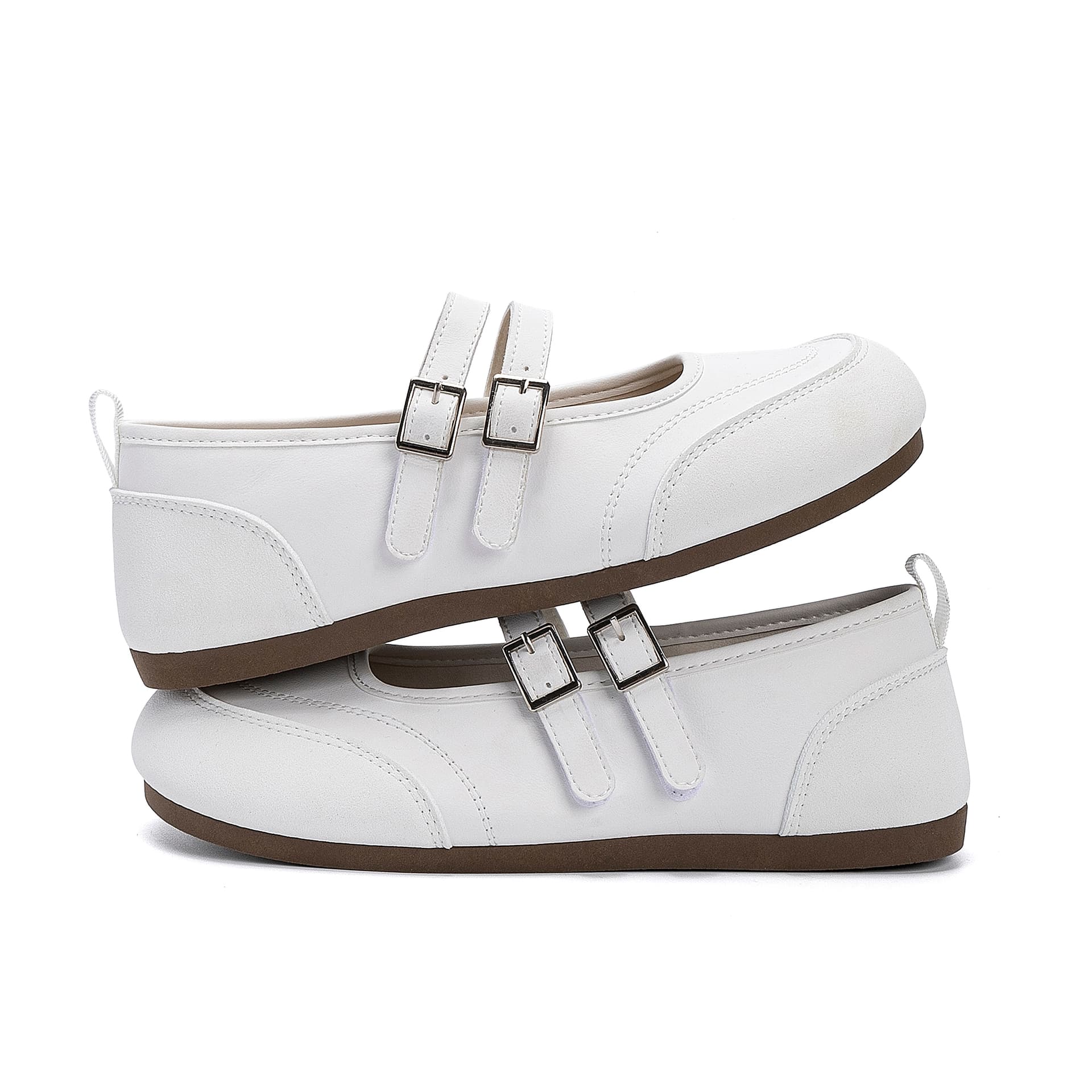 HUANQIU Балетки Женские материал ПУ (полиуретан) тонкие и без объема стиль Mary Jane женская обувь низкий верх женские - изображение 5